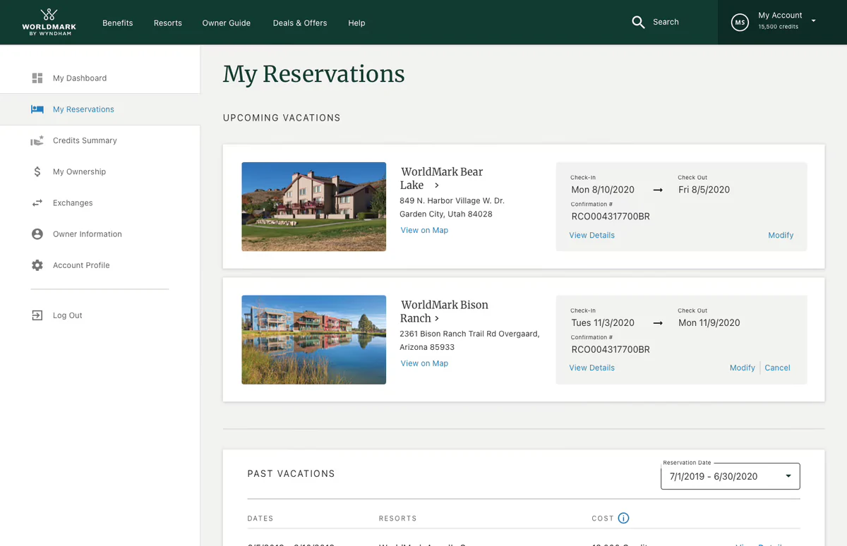 WorldMark reservations and destination planning experience